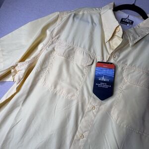 HABIT Men's 2XL Yellow Tech Short Sleeve Fishing Shirt Outdoor Camping UPF40 NWT